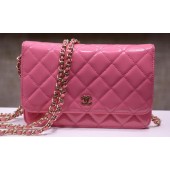 Chanel mini Flap Bag Pink Patent Leather A33814P Gold JK165MB38