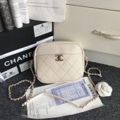 Chanel Original Calfskin Leather Camera Case AS0137 White JK4229Il41