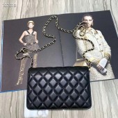 Chanel Original Sheepskin Leather Shoulder Bag 33815 Black JK4491fH28