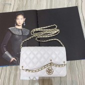Chanel Original Sheepskin Leather Shoulder Bag 33815 White JK4492Jz48