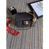 Chanel Original Small Snake skin flap bag AS1115 black JK4096yC28