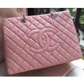 Chanel Shopper Bag Original Calfskin Leather A95021 Pink JK233dX32