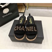 Chanel Slipper Shoes CH27963 Black JK5853rh54
