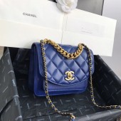 Chanel Small flap bag AS0784 blue JK4442oJ62
