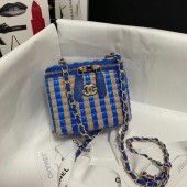 Chanel Weave Shoulder Bag AP1998 blue JK3362aj95