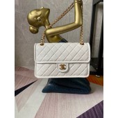 Copy Chanel flap bag Grained Calfskin AS2358 white JK3379Zn71