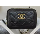 Designer Replica Chanel Shoulder Bag Sheepskin Leather CHA8473 Black JK113CF36