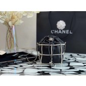 Fake Chanel drawstring bag Lambskin & Gold Metal AS2388 black JK3578EQ38