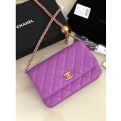 Fake Chanel Original Small classic Sheepskin flap bag AS33814 Lavender JK4101Lh27