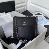 Fake Chanel small hobo bag AS2543 AS2542 black JK3254qZ31