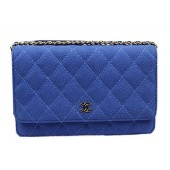 Fashion Chanel mini Flap Bag Original Suede Leather A33814 Blue JK996Of26