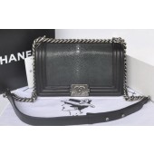High Quality Replica Boy Chanel Flap Shoulder Bag Pearl Leather A66230 Black JK135aR54