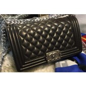 Imitation Boy Chanel Flap Shoulder Bag Sheepskin Leather A67086 Black JK781EY79