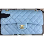 Imitation Chanel 2.55 Series Flap Bag SkyBlue Sheepskin Leather A06375 Gold JK652sJ18