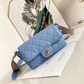 Imitation Chanel flap bag AS2273 light blue JK3457Nj42