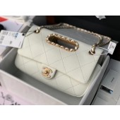Imitation Chanel Flap Bag Original Sheepskin Leather AS1466 white JK4187Nj42