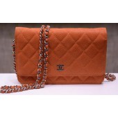 Imitation Chanel mini Flap Bag Nubuck Leather A33814N Orange JK145ye39