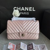 Knockoff Best Chanel Classic original Sheepskin Leather Shoulder Bag 1112V pink silver chain JK5143sm35