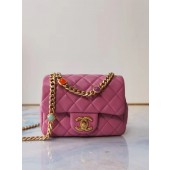 Knockoff Chanel flap bag Lambskin Resin & Gold-Tone Metal AS2379 Pink JK3546vf92