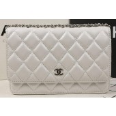 Knockoff Chanel mini Flap Bag Original Sheepskin Leather A33814 OffWhite JK767NL80
