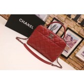 Knockoff Chanel Tote Bag Red Original Sheepskin Leather A92239 Silver JK5339iV87
