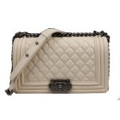 Replica Boy Chanel Flap Shoulder Bags Original Sheepskin Leather A67025 Beige JK991Fi42