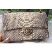 Replica Chanel 2.55 Series Flap Bags OffWhite Pink Original Python Leather A1112SA Gold JK372sA83