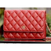 Replica Chanel mini Flap Bag Red Sheepskin Leather A33814 Gold JK737sA83
