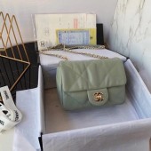 Replica Chanel small flap bag Calfskin & Gold-Tone Metal AS2232 Green JK3720zR45