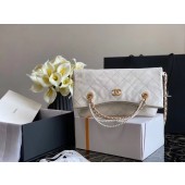 Replica Designer Chanel Original shopping bag AS2213 white JK3798Bb80
